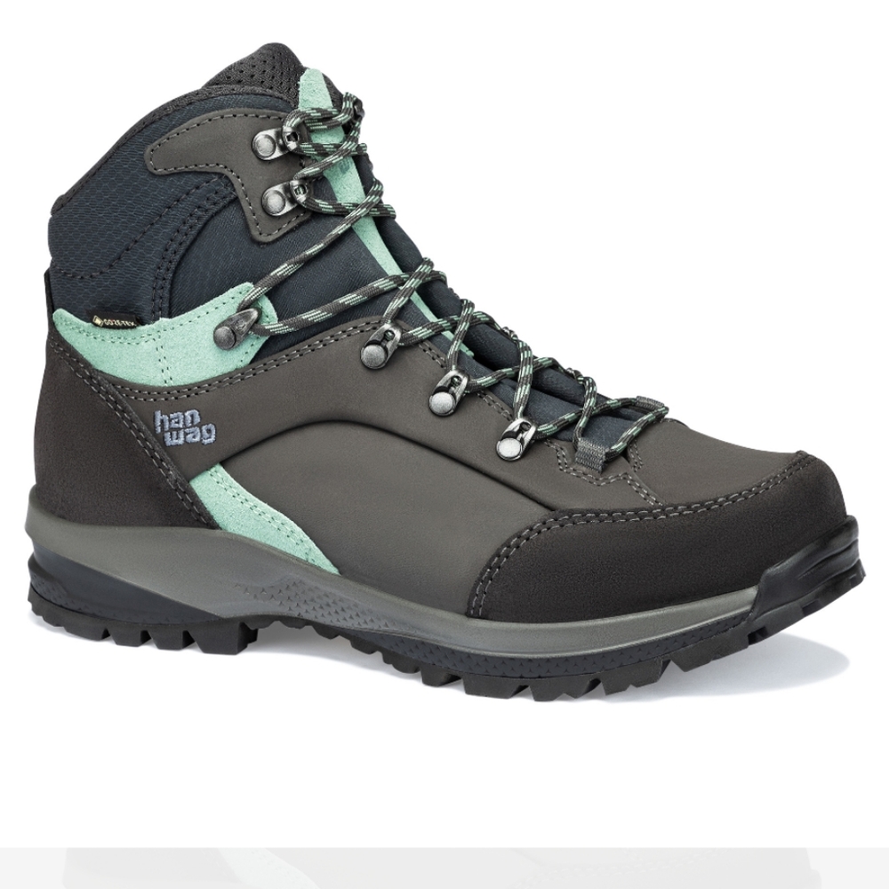 Women's Hiking Boots - Black and Green